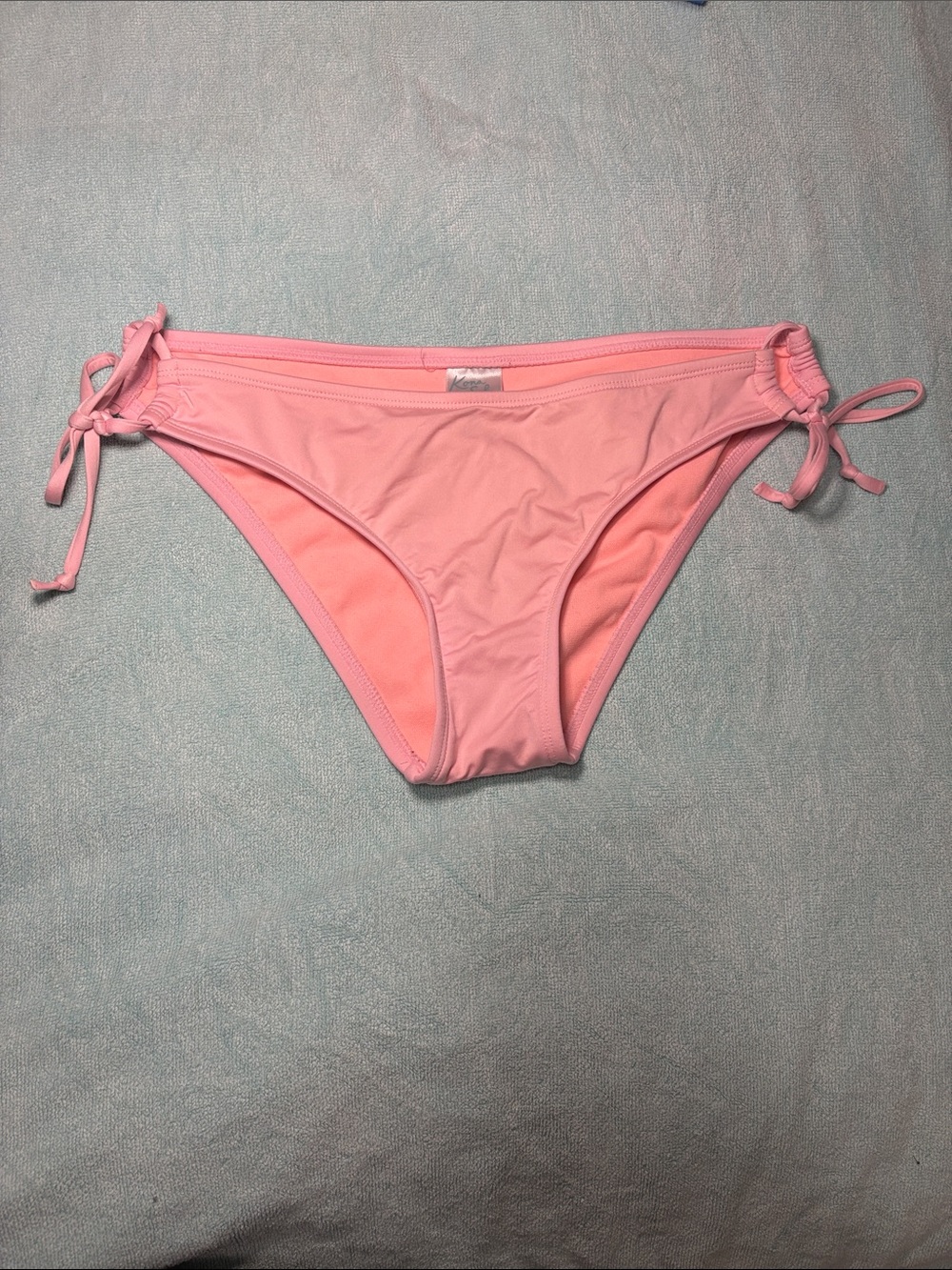 Womens Pink Side-Tie Bikini Bottom Swimwear M Kona Sol Nylon/Spandex